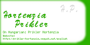 hortenzia prikler business card